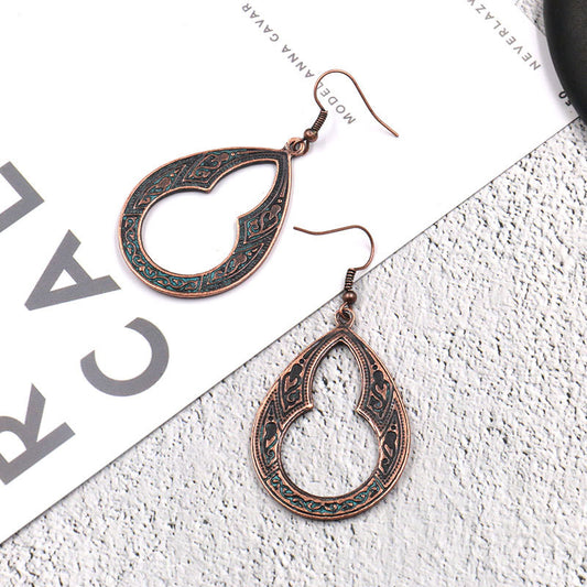Retro water drop earring