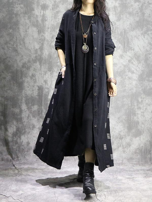 Vintage Geometry Split-joint Cape Dress