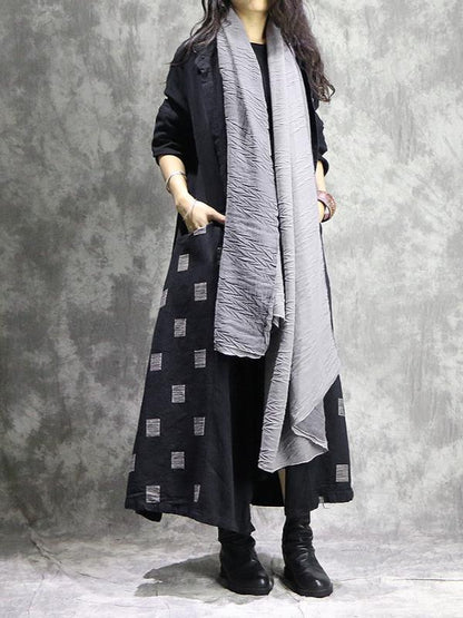 Vintage Geometry Split-joint Cape Dress