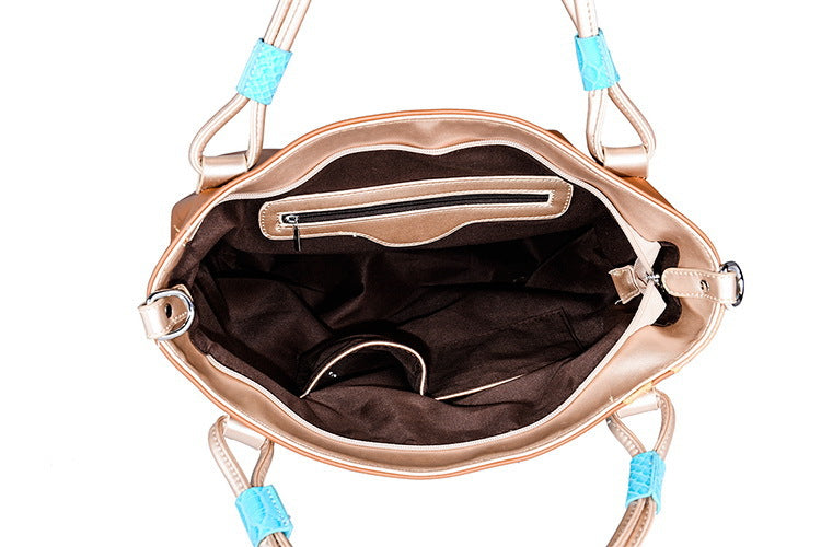 Vintage crocodile pattern fashion creative shoulder bag