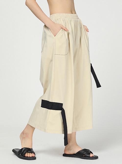 C Yards Original Split-joint Lace-up Pants