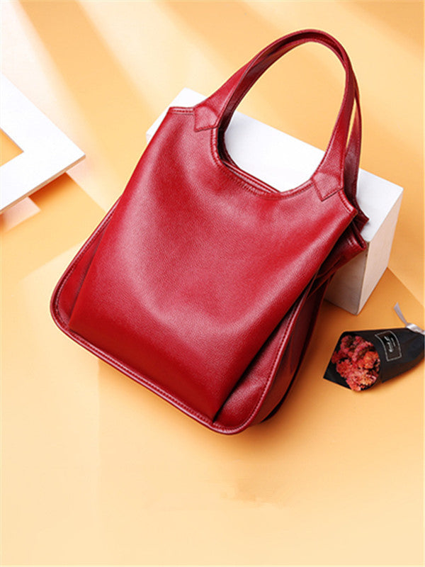 Latest Style Genuine Leather Handbag Ladies Tote Bag