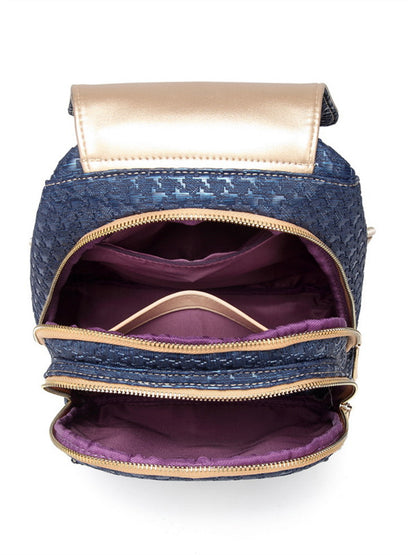 Bee creative embroidery flower casual shoulder bag