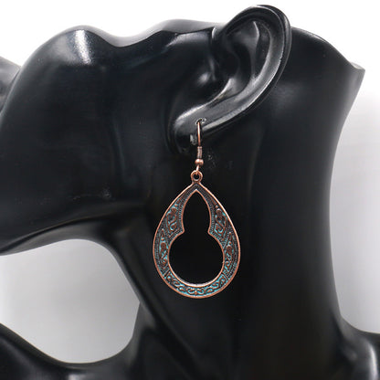 Retro water drop earring