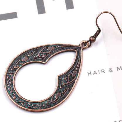 Retro water drop earring