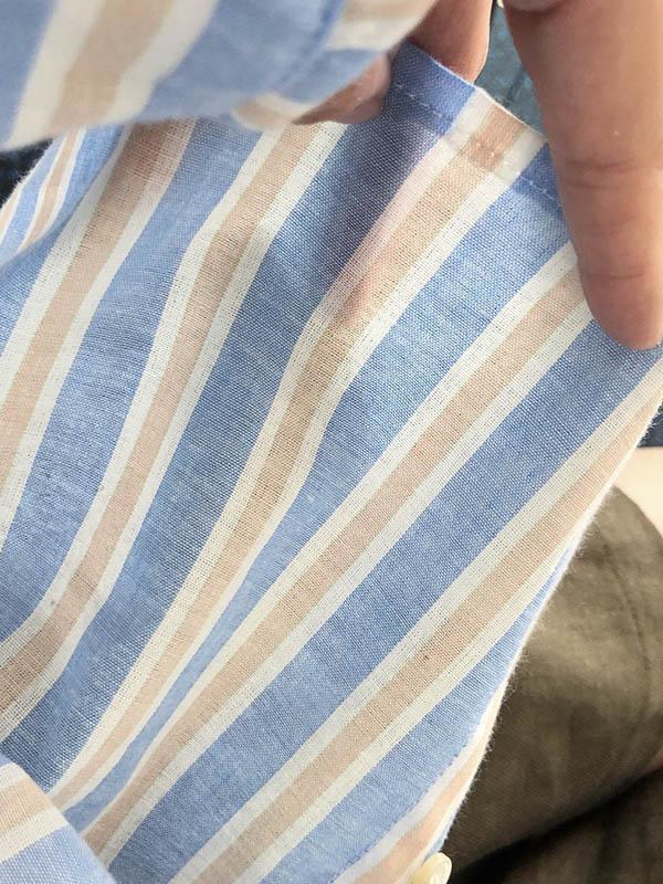 Original Striped Lapel Blouses&Shirts Tops