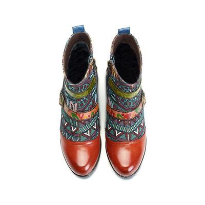 Palace retro style fashion handmade leather boots