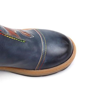Fashion Handmade Leather Crafting Boots