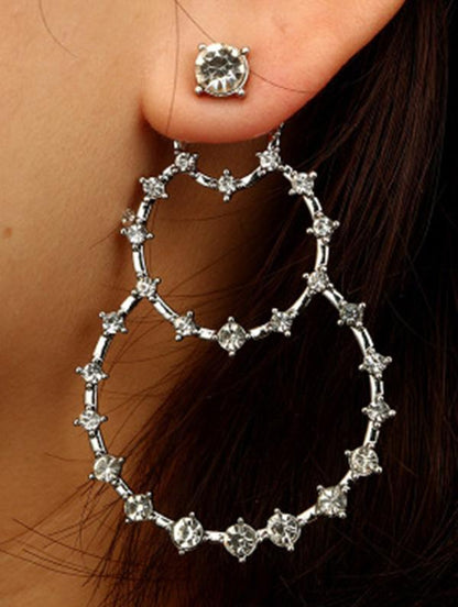 Fashion Bohemia Hollow Water Drop Pattern Earrings
