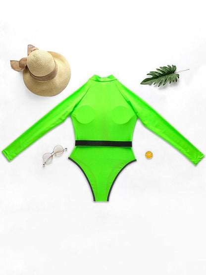 Deep V-Neck Zipper Long Sleeves Wetsuit