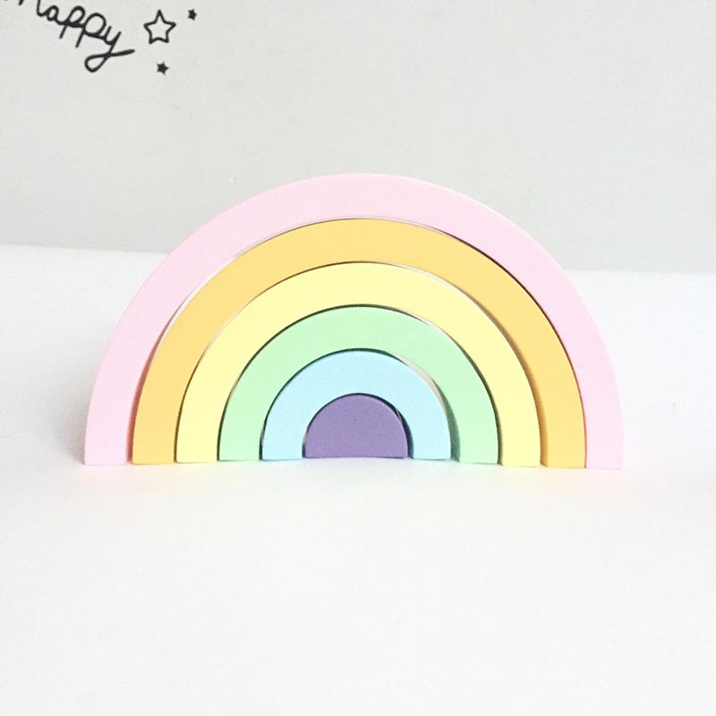 INS Macaron Rainbow Embossment Home Decoration