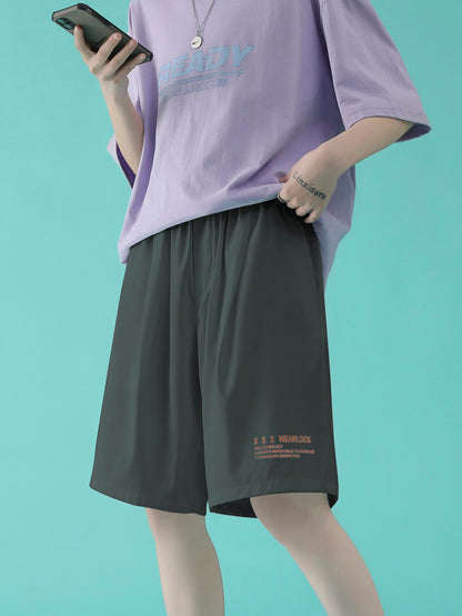 Original Letter Print Wide Leg Shorts