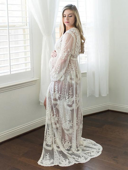 Maternity Hollow Lace Cover-up Swimwear