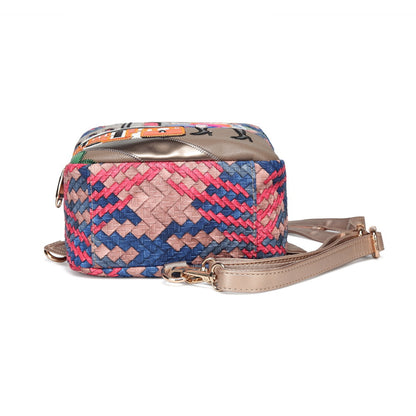 Fashion travel bag multi-function embroidery beauty romantic backpack