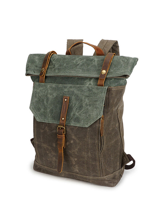 Retro Canvas Waterproof Shoulder Canvas Backpack