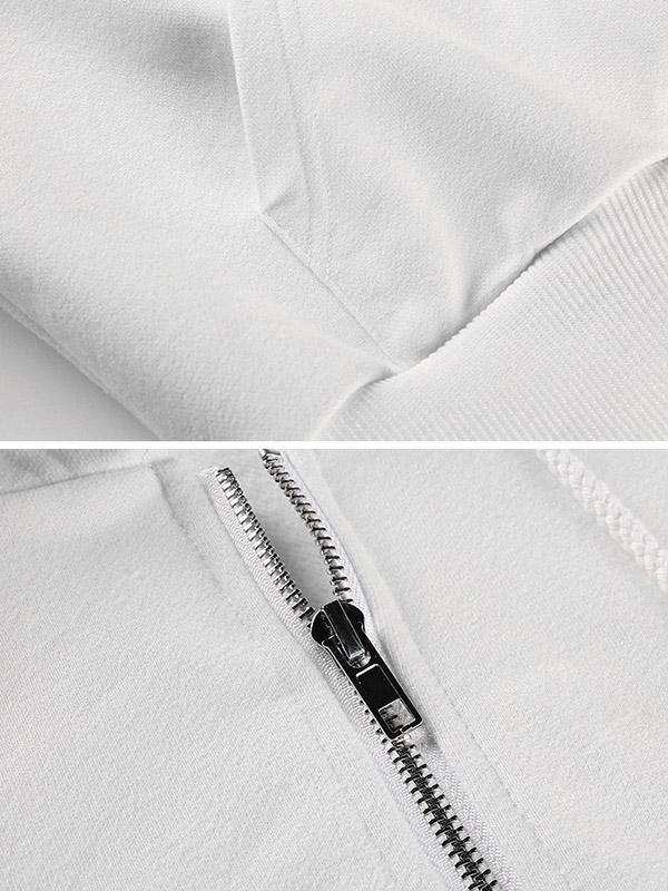 Leisure Fashion Zipper Hooded Jacket