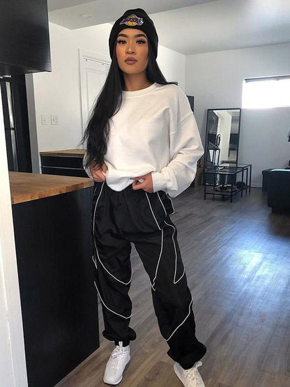 Contrast Trim Jogger Track Pants