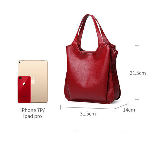 Latest Style Genuine Leather Handbag Ladies Tote Bag