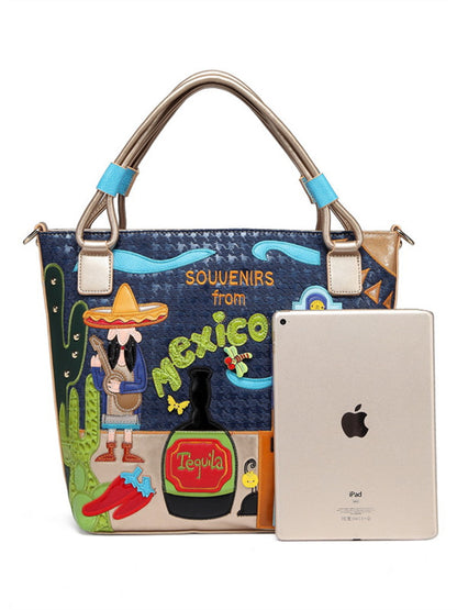 Retro hand-embroidered tide creative embroidery bag