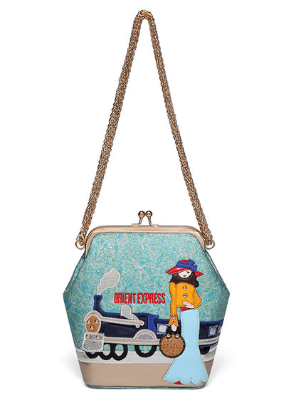 Chain fashion embroidery creative shoulder Bags