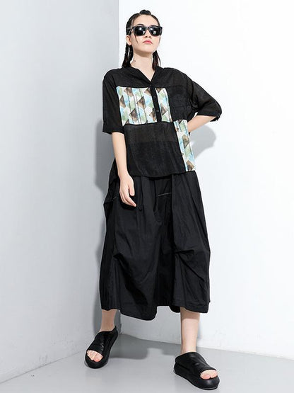 Original Solid Column A-Line Skirt