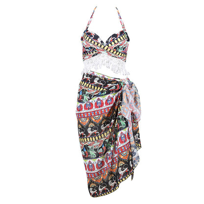 swimwear ladies split bikini+ Men beach pants Couple swimwear