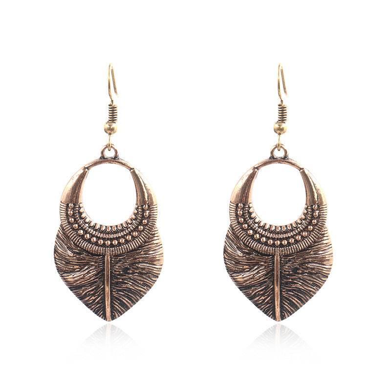 gold earrings female simple retro ear jewelry wholesale