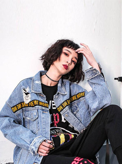 Loose Shredded Street Denim Jacket