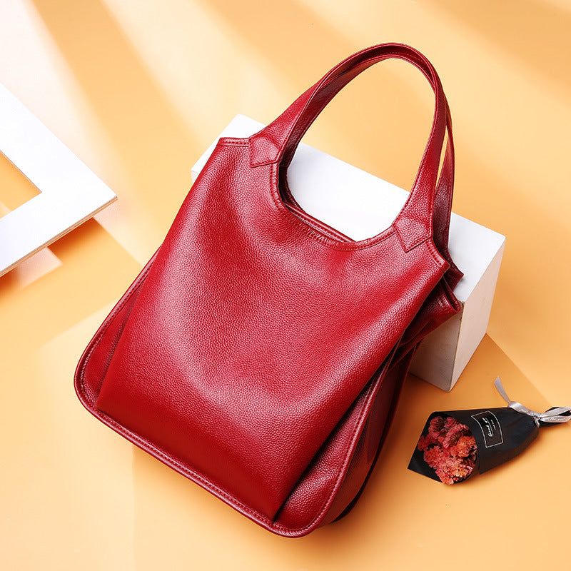 Latest Style Genuine Leather Handbag Ladies Tote Bag