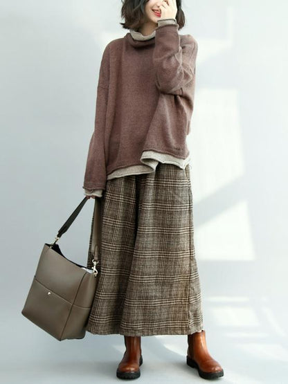 Loose Batwing Sleeves Knitting Sweater