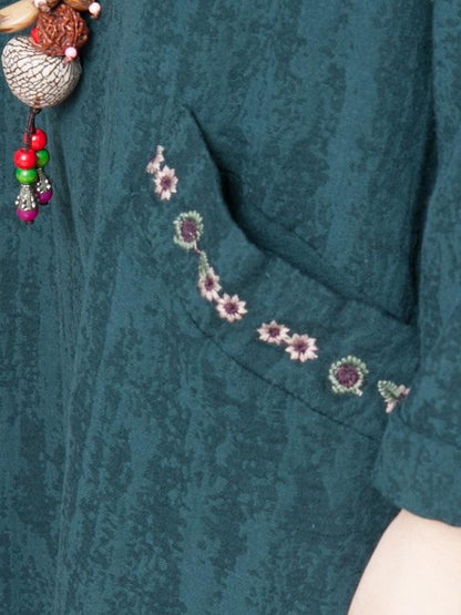 3 Colors Long Sleeves Long Dress