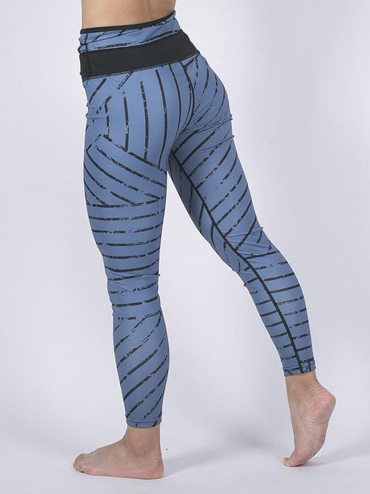 Striped Split-joint Fitness Sports Leggings