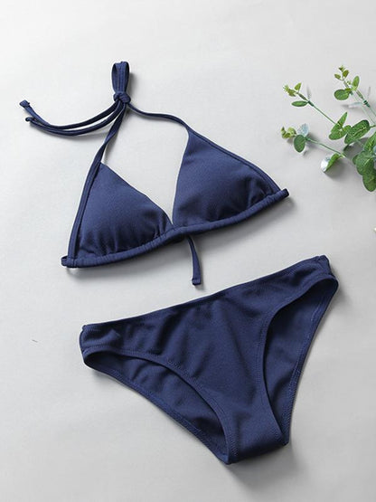 Solid Bandage Bikinis Swimwear