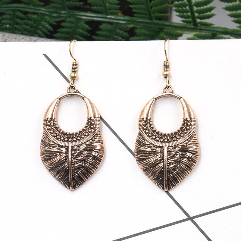 gold earrings female simple retro ear jewelry wholesale