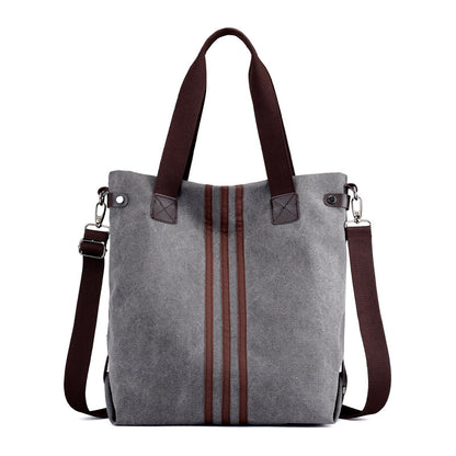 Fashion canvas women's bag autumn and winter 2018 new handbag versatile Korean version trendy solid color Single Shoulder Messenger Bag
