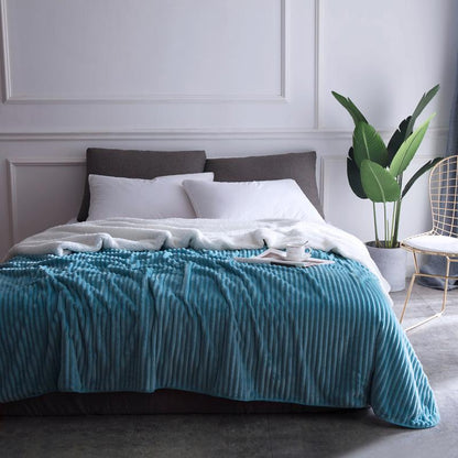 Berber Fleece Velvet Winter Soft Solid Color Blanket