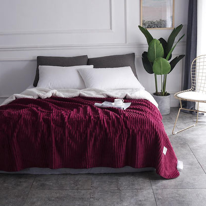 Berber Fleece Velvet Winter Soft Solid Color Blanket