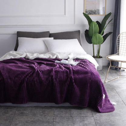 Berber Fleece Velvet Winter Soft Solid Color Blanket