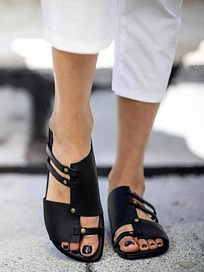 Causal Low Heel Beach Flat Sandals
