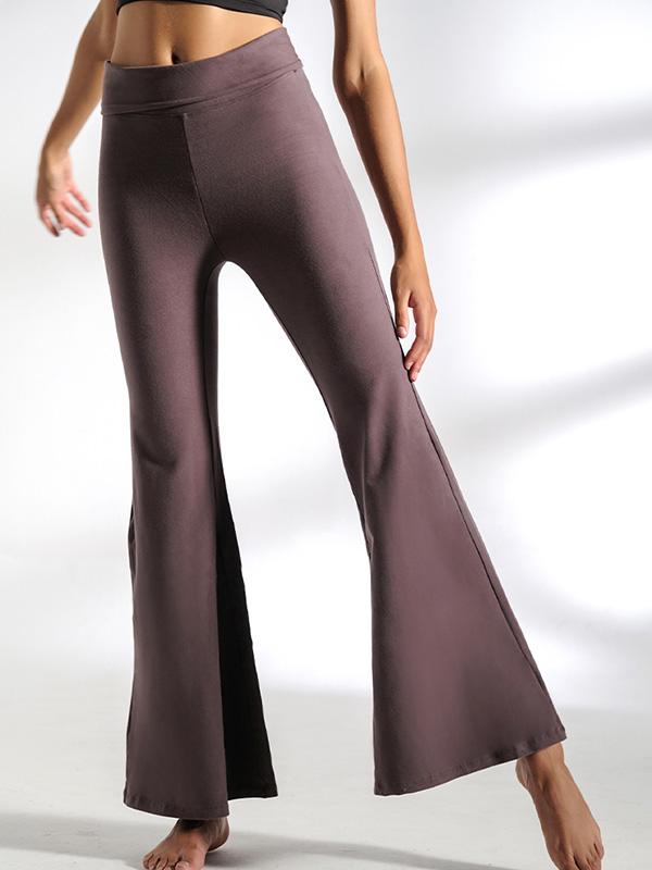 Soft Solid Flared Athletic Pants
