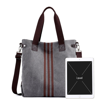 Fashion canvas women's bag autumn and winter 2018 new handbag versatile Korean version trendy solid color Single Shoulder Messenger Bag