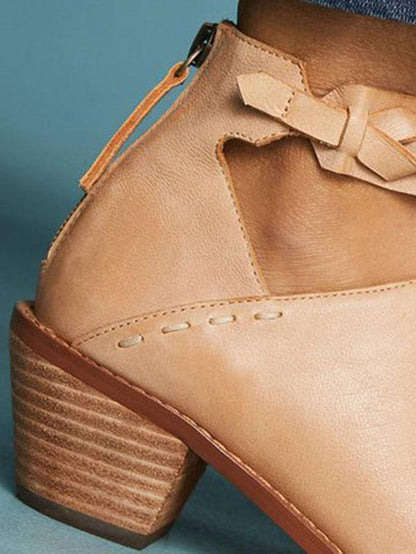 Low-heel Pumps Zipper Chelsea Heels Shoes