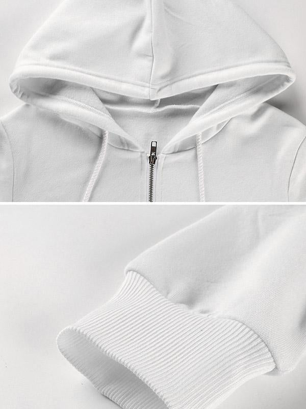 Leisure Fashion Zipper Hooded Jacket