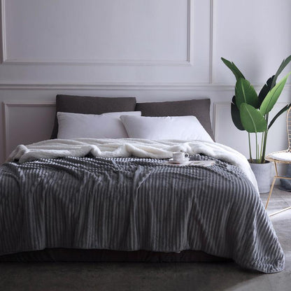 Berber Fleece Velvet Winter Soft Solid Color Blanket