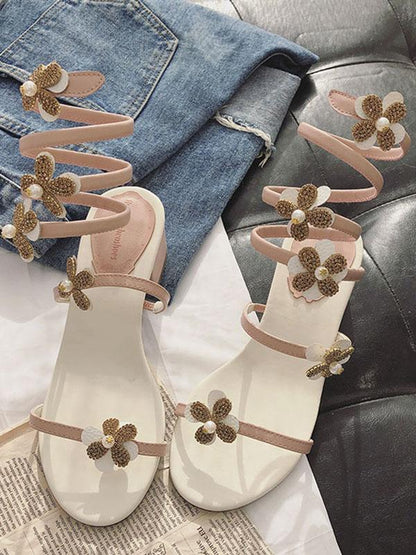 Flower Peep-toe Sandals