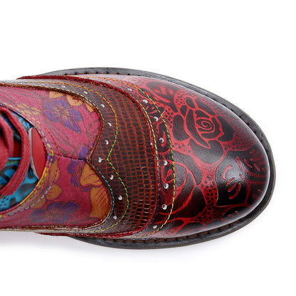 Casual vintage ethnic style Handmade Leather Boots