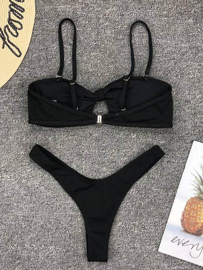 Hollow Bowknot Sexy Bikinis Swimwear