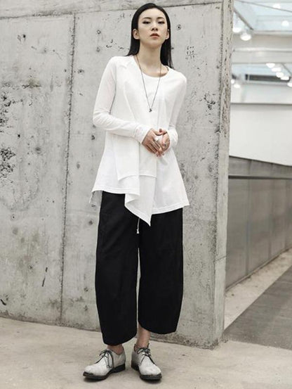 Casual Irregular White Shirt