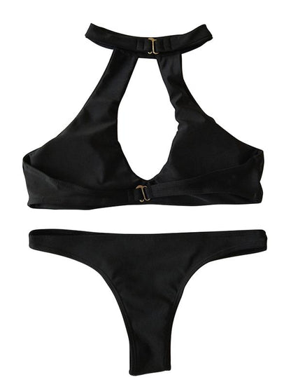 4 Colors Sexy Halter-neck Bikinis Swimwear