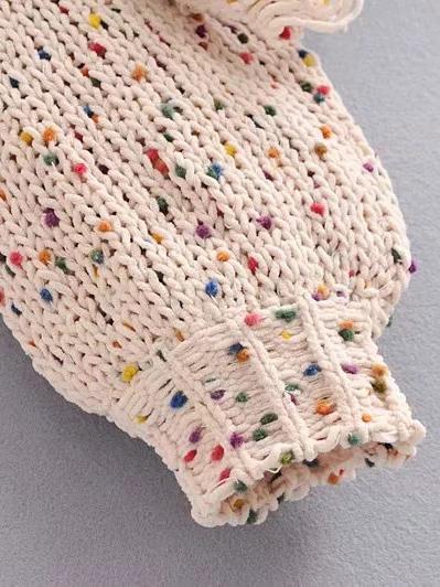Knitting Holes Loose Sweater Tops